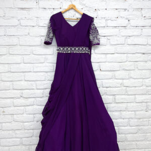 Purple Draped Gown