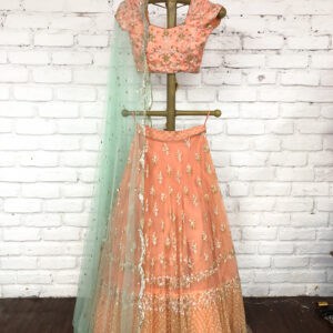 Peachy Mint Lehanga