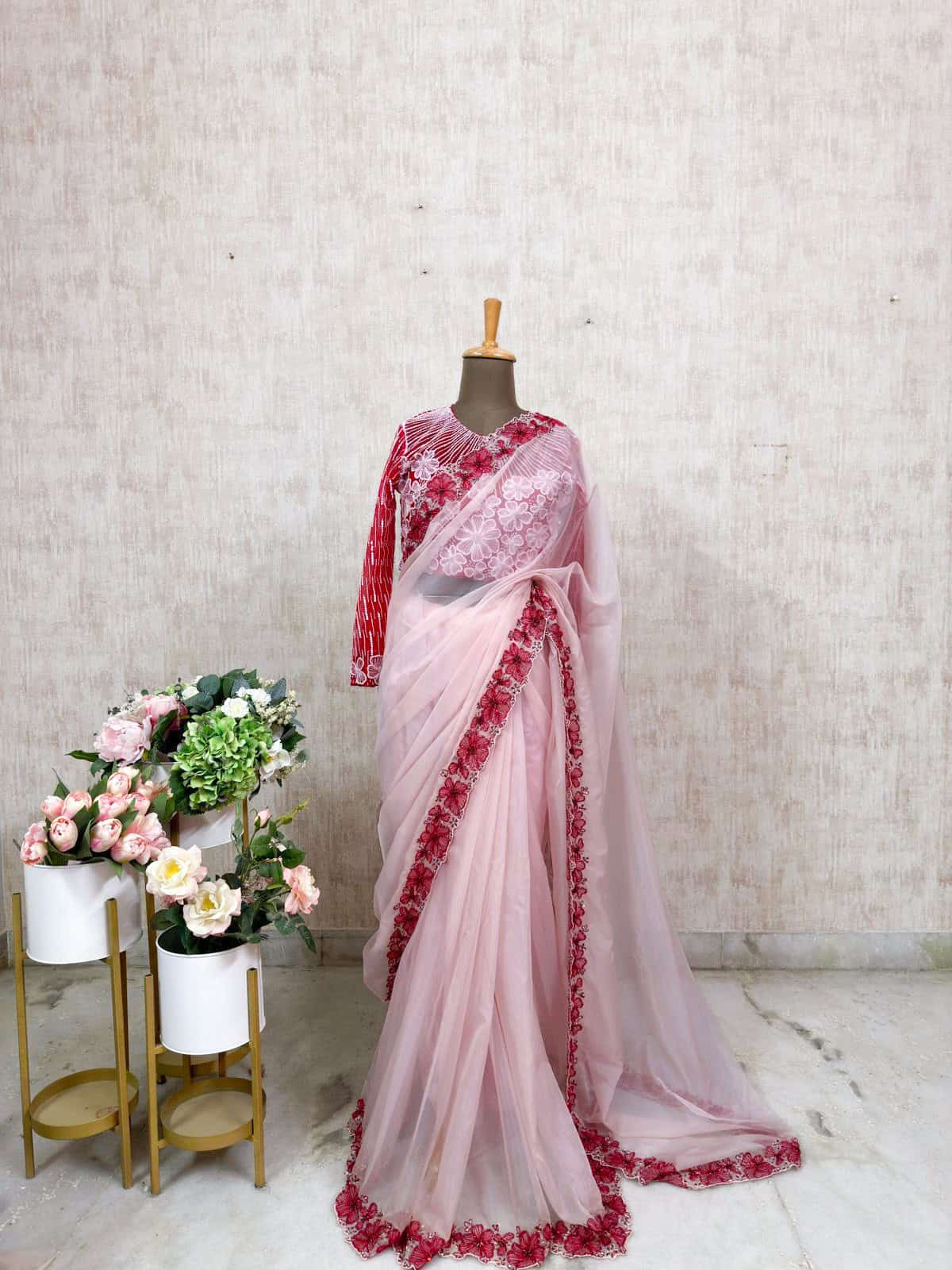 Blush & Berry Saree