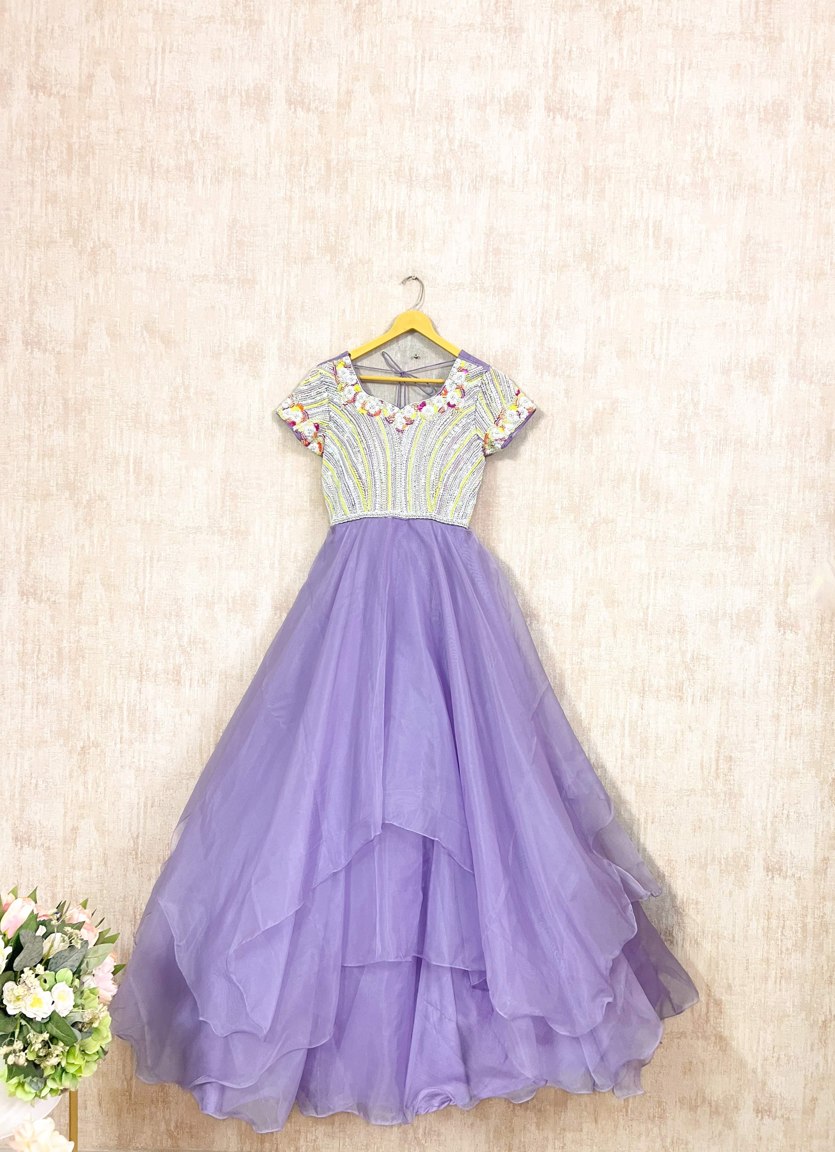 Lavender Cascade Gown
