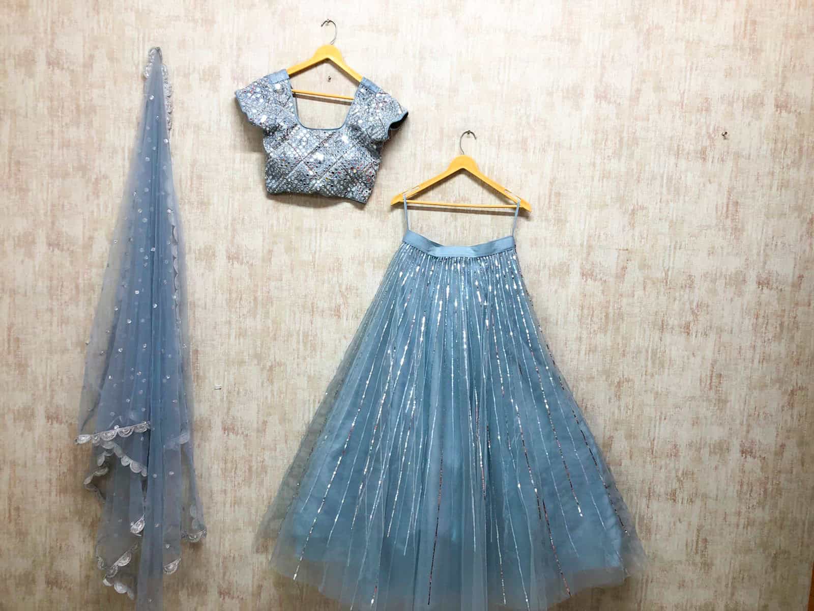 Elegant Sequined Lehenga Set