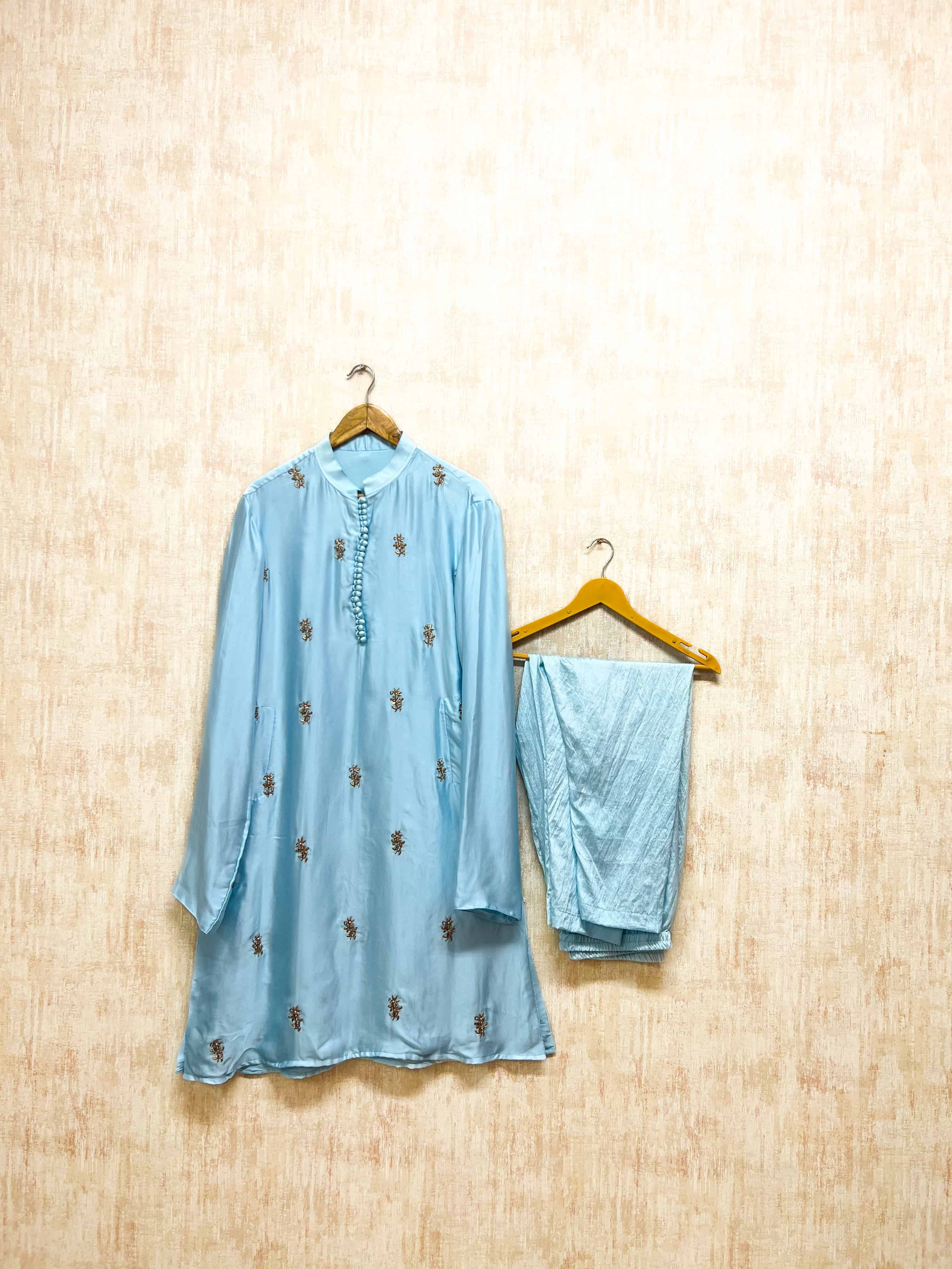 Sky blue Kurta set