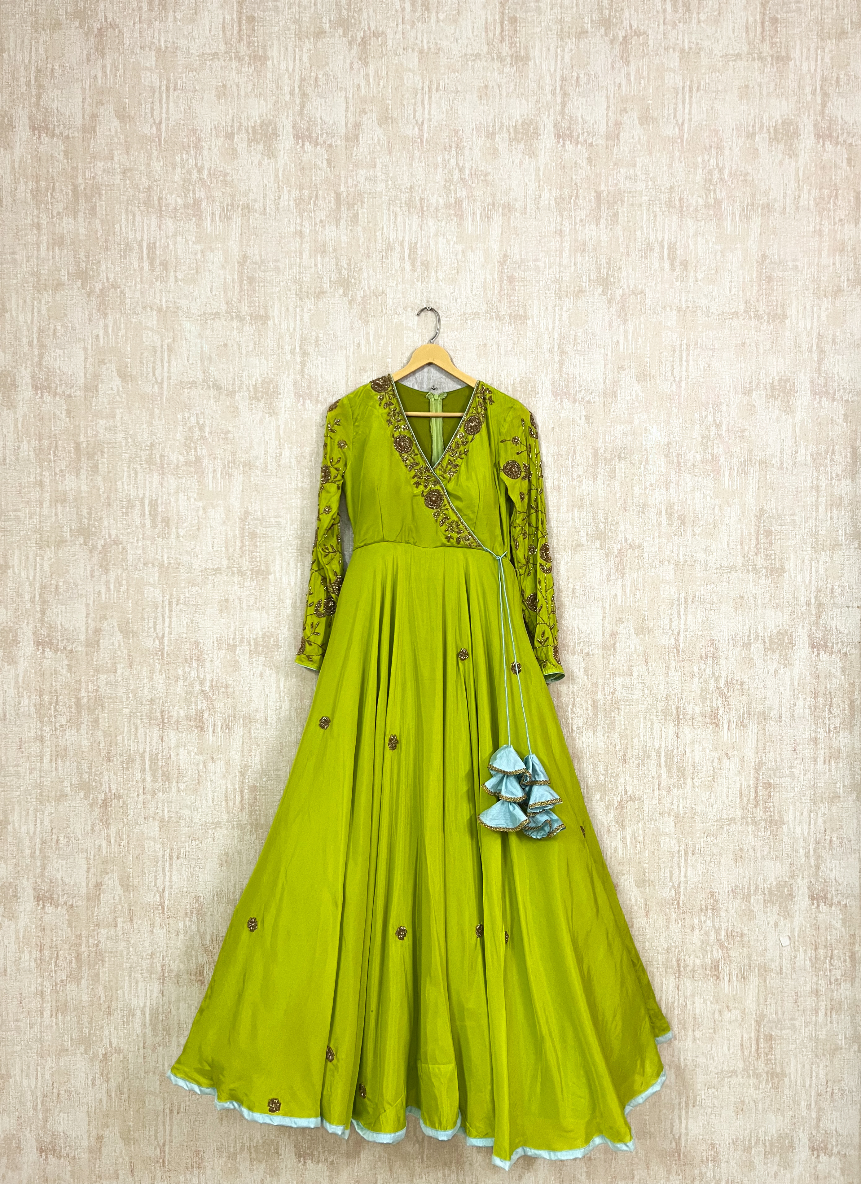 Spring Meadow Embroidered Anarkali Set