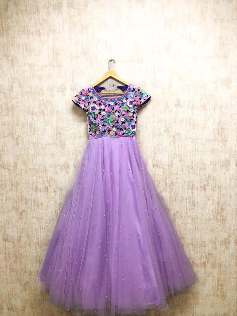 Lavender Floral Gown