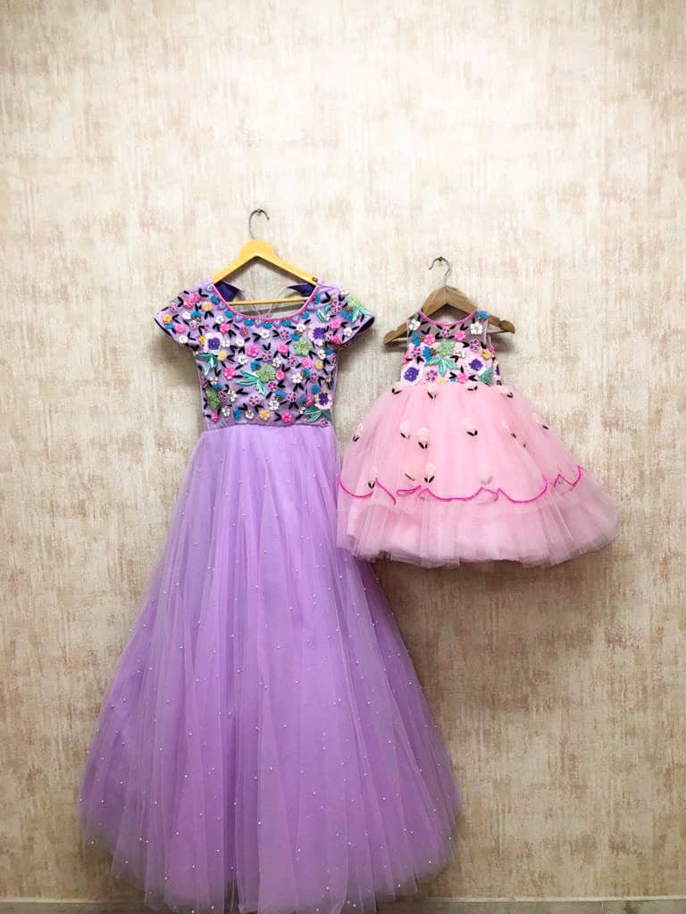 Mother and Daughter Floral Dresses