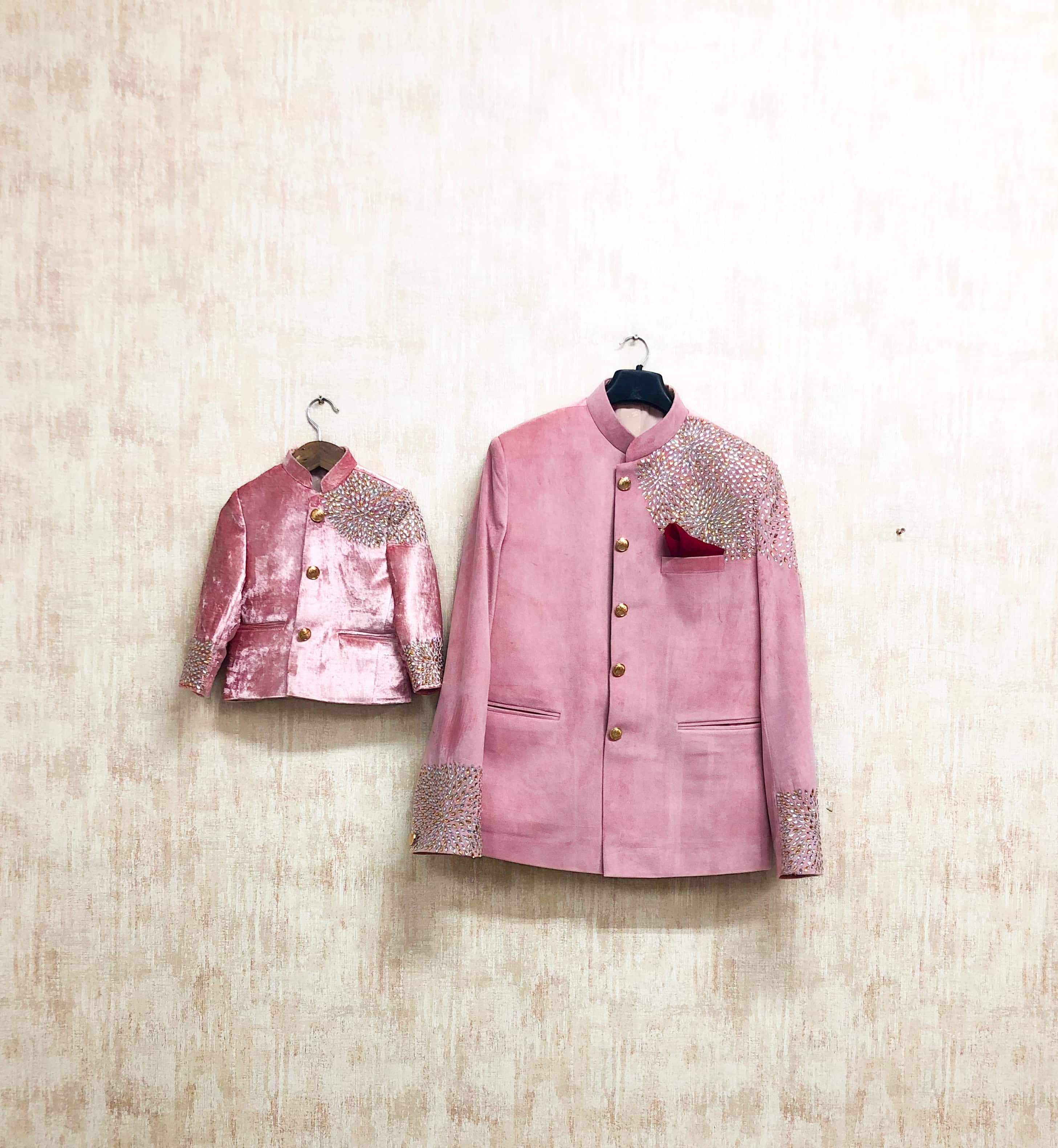Velvet Bandhgala Set