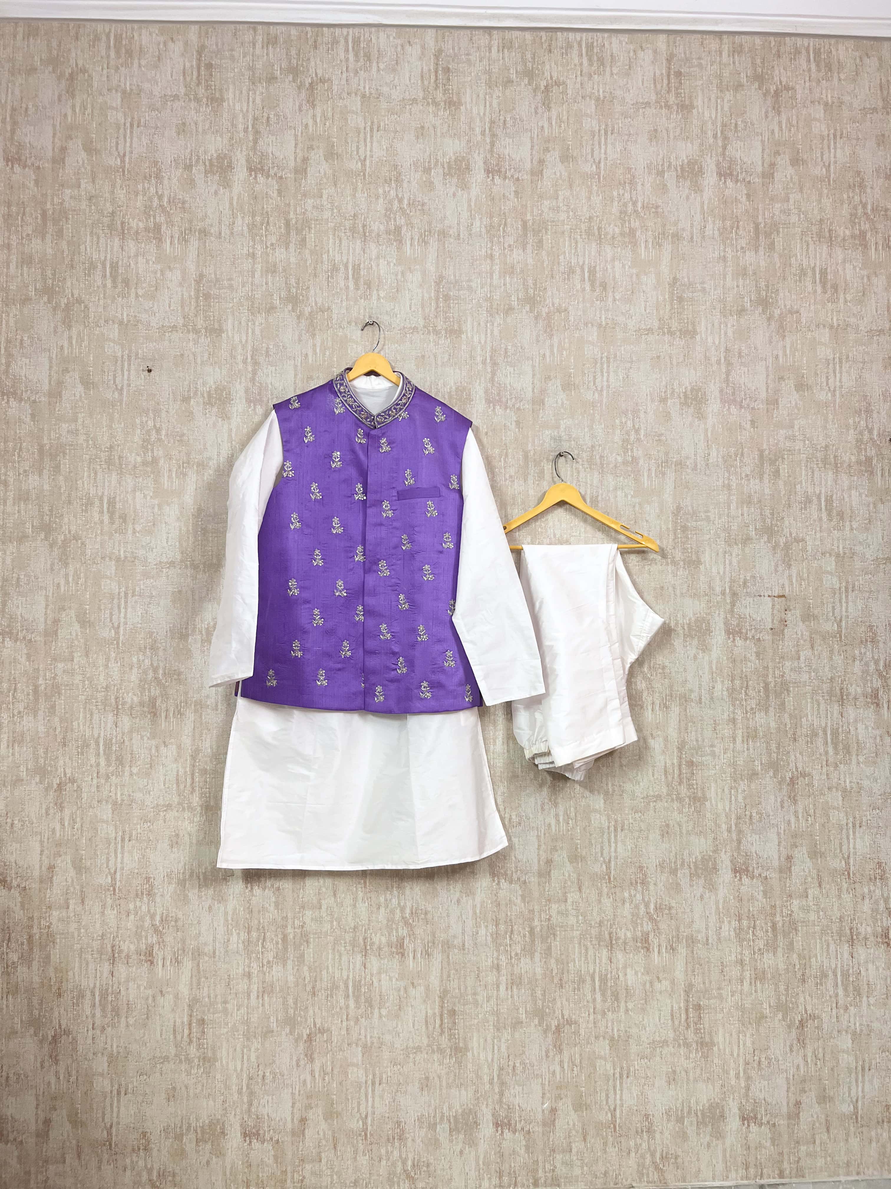 Traditional Boys Kurta Set with Nehru Jacket
