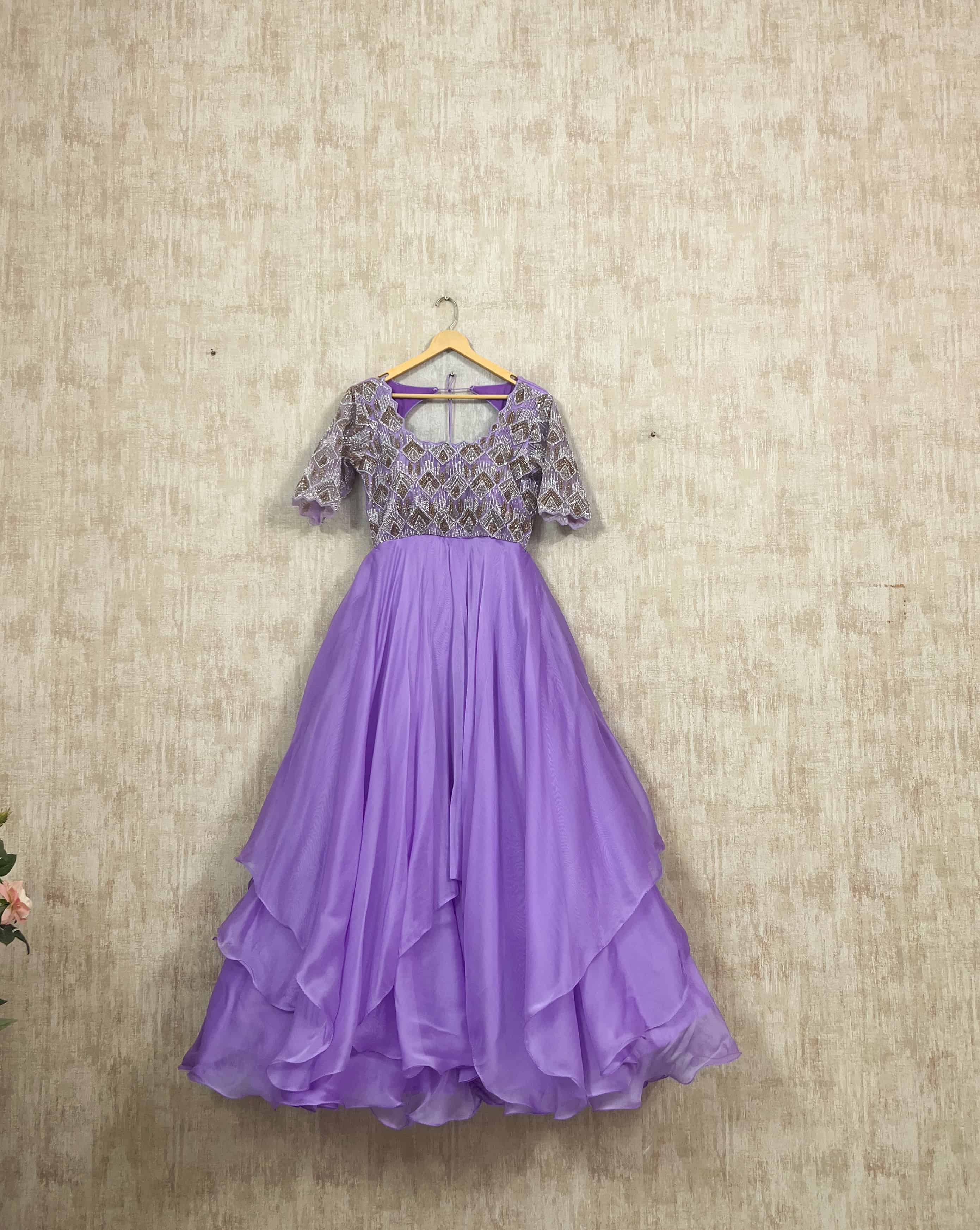 Lavender Layered Gown