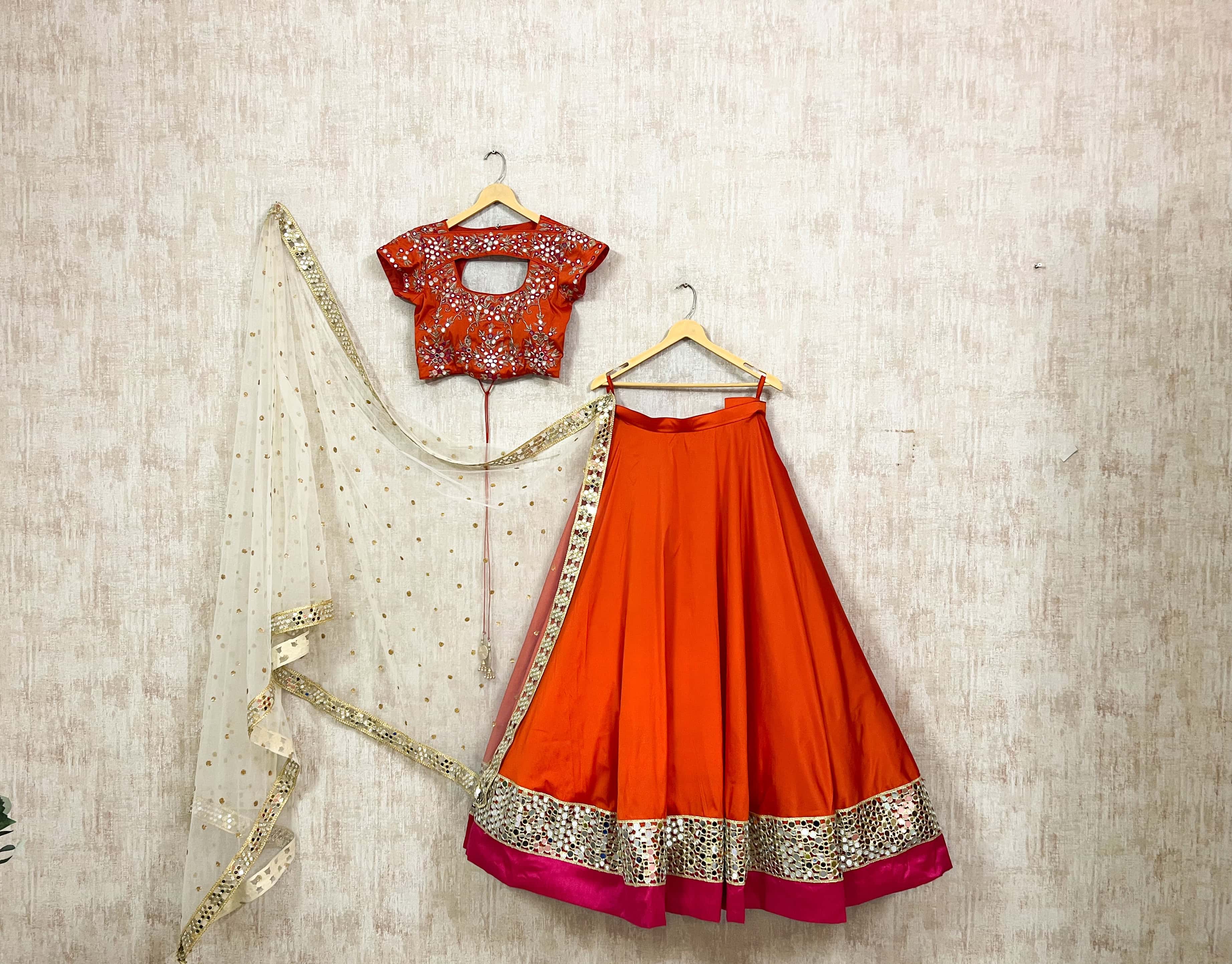 Orange Lehenga Set