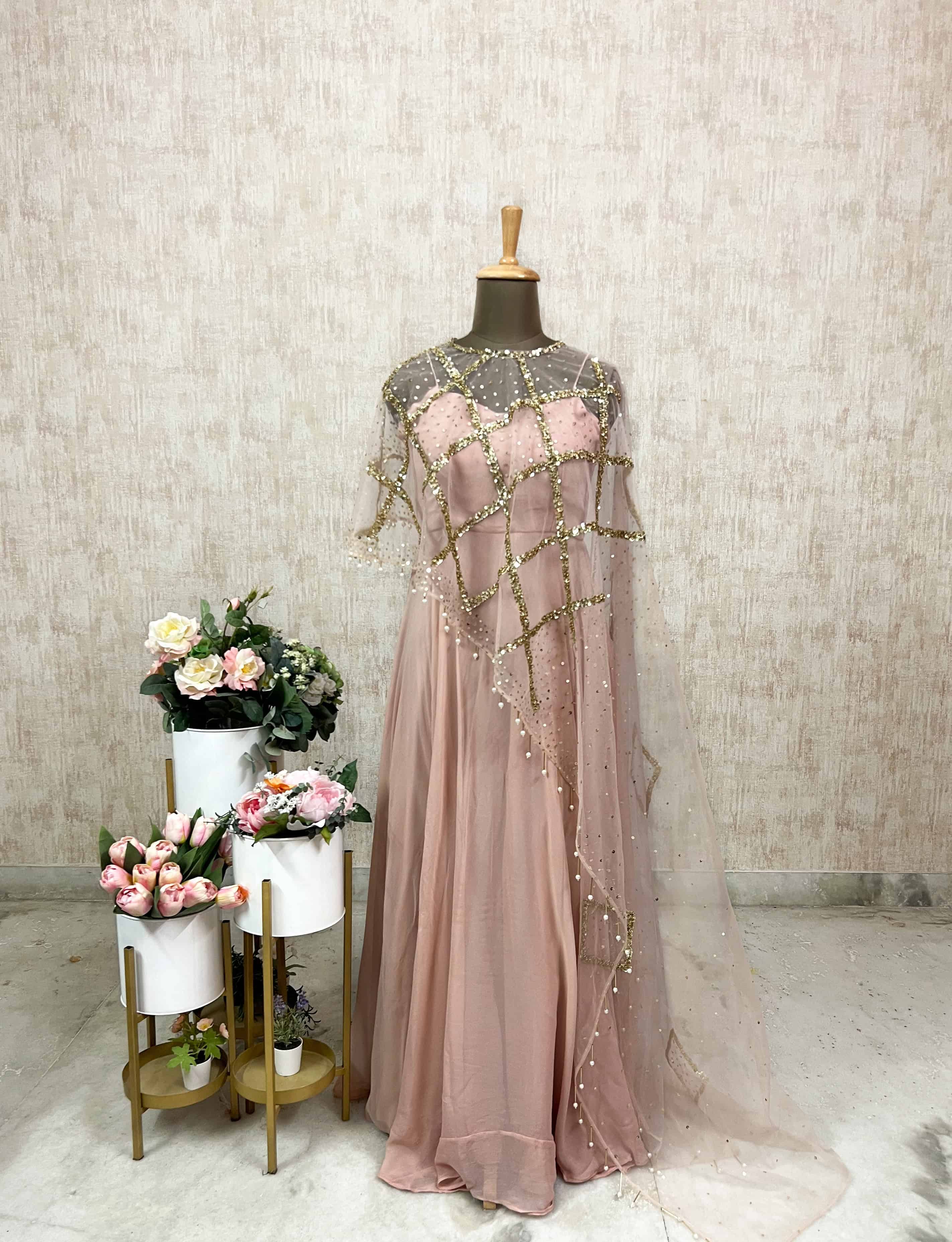 Dusty Pink Sequin Gown