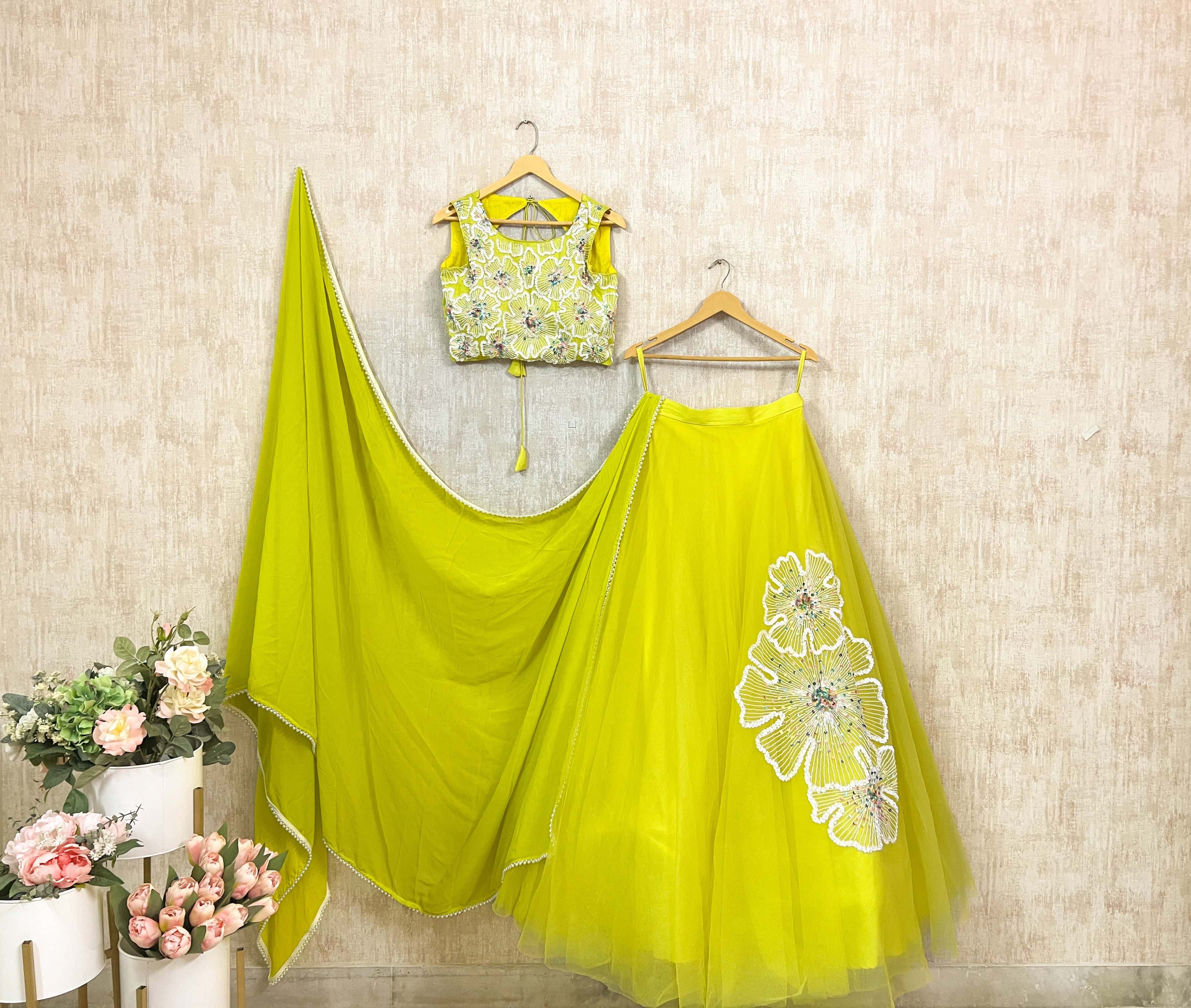 Radiant Yellow Floral Lehenga Set