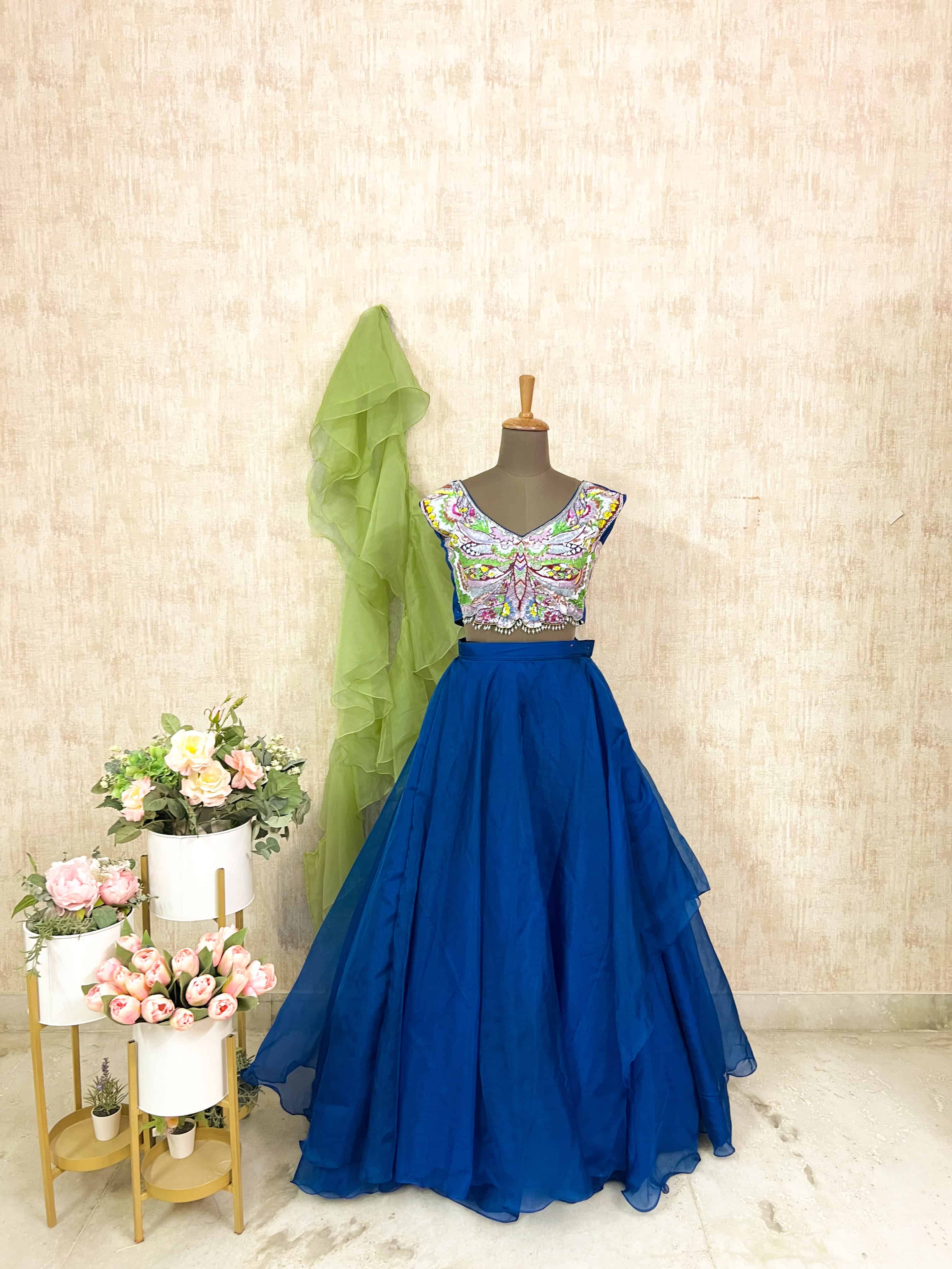 Royal Blue Ethereal Lehenga Set